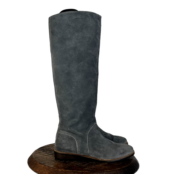 UGG Boots Womens 8.5 US Gray DALEY Gracen Tall Suede Equestrian Piping 1020257 - Picture 1 of 12